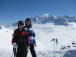 Mont Blanc v pozad